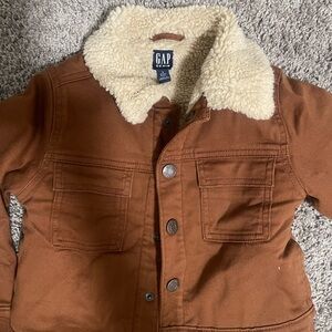 GAP Kids Tan Sherpa-Lined Jean Jacket